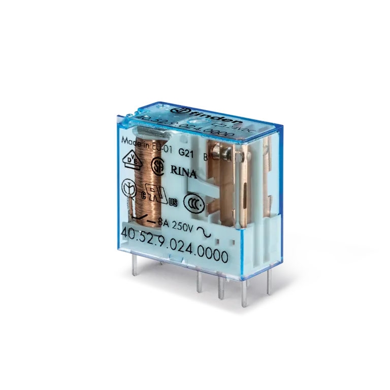 Mini Relè Finder 2 scambi 8A bobina 24VDC continua 405290240000 Mini Relè Finder 2 scambi 8A bobina 24VDC continua 405290240000